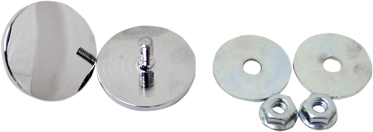 Fairing Mirror Hole Plugs - Fairing Mirror Removal Plug - Chrome [2202-0205]