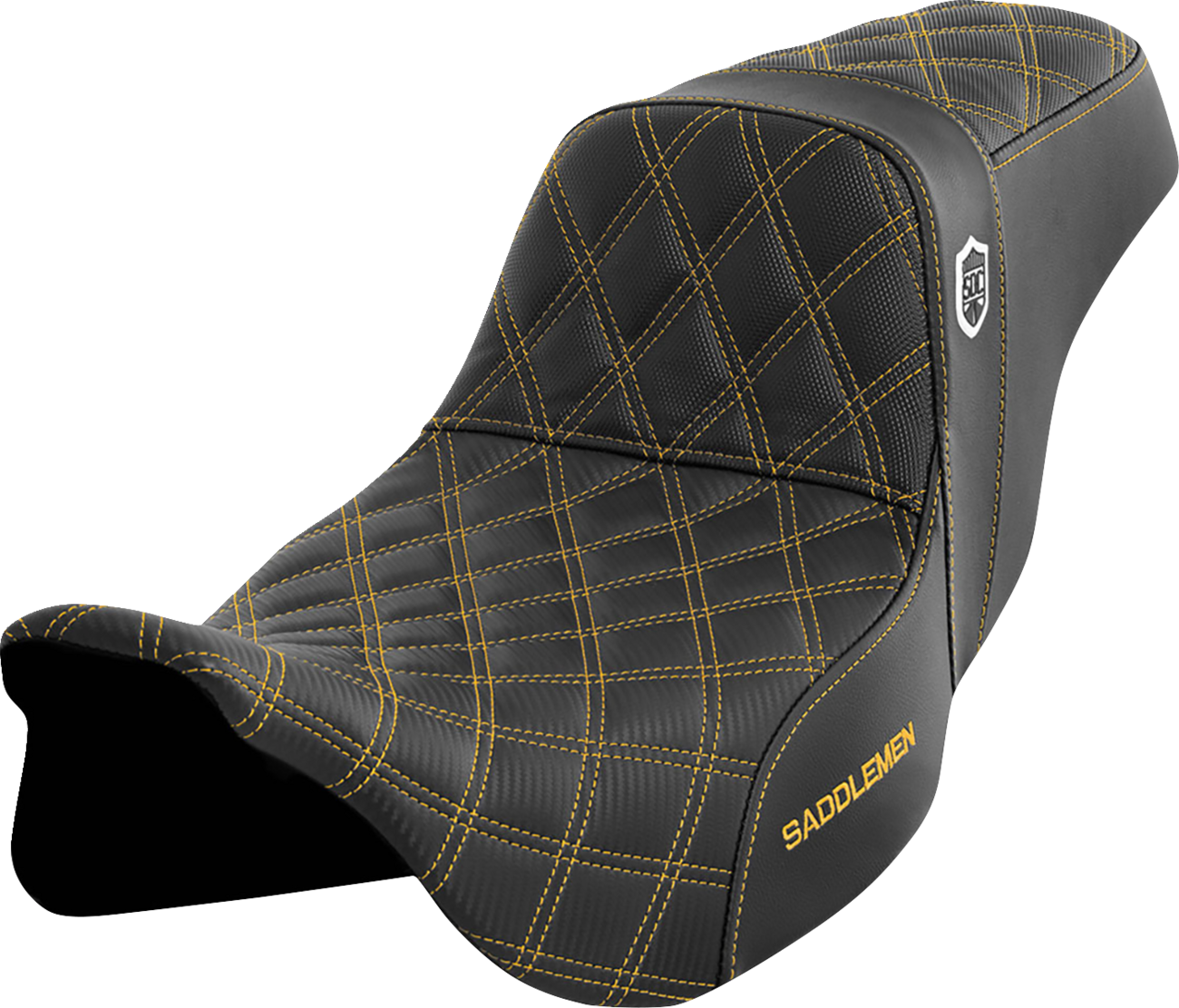 Pro Series SDC Performance Grip Seat - Pro Series SDC Performance Seat - w/o Backrest - Gold Stitch - FLH/FLT '08-'23 [0801-1657]
