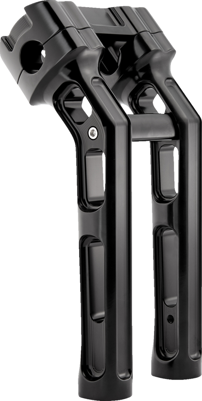 Method Kickback Handlebar Riser - Softail Gauge Cut-Out - 10" - Black [0603-1144] - Image 4