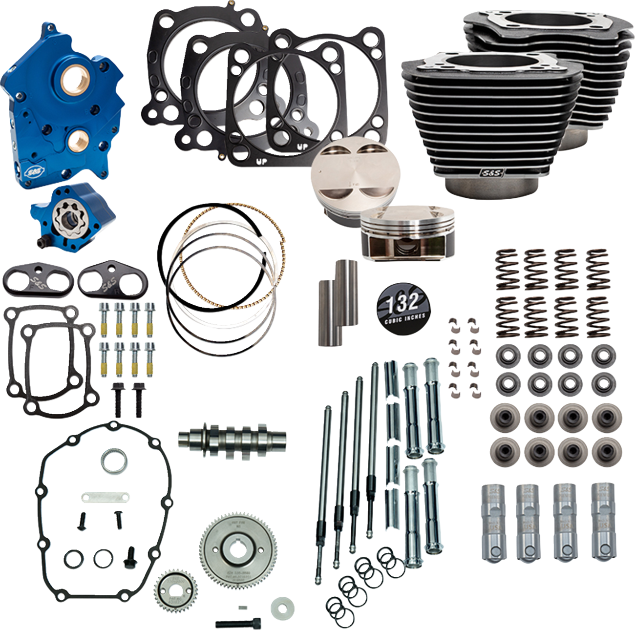 132" Power Package for M8 - 132" Power Pack - 550 Gear Drive - Oil Cooled - Black Granite w/Highlight Fins - 114"/117" M8 [0904-0154]