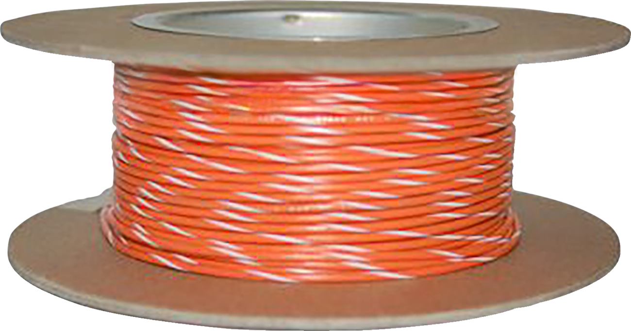 OEM Color Wire Spool - 100' Wire Spool - 20 Gauge - Orange/White [2120-1317]