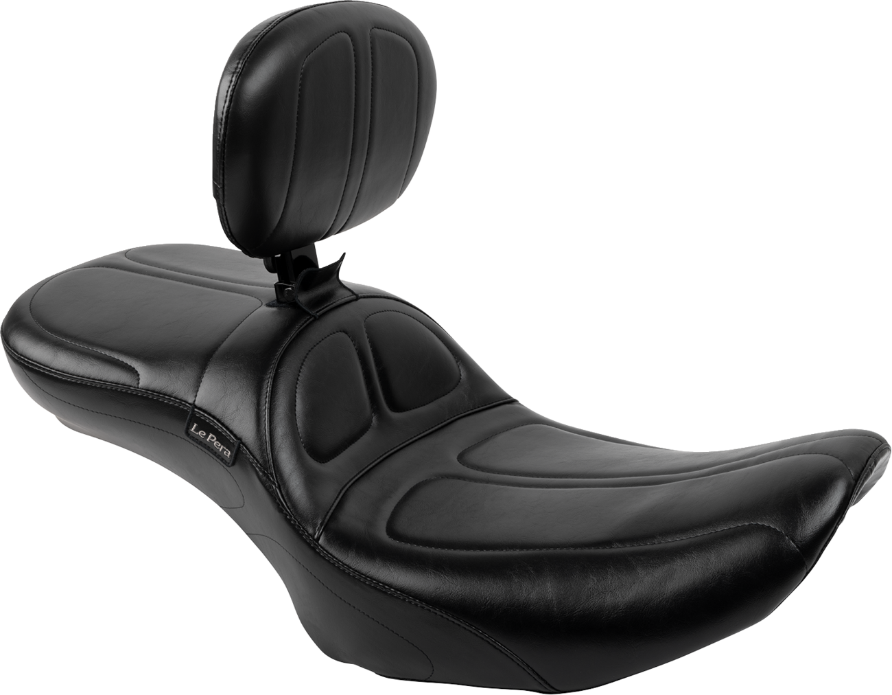 Maverick Daddy Long Legs Seat - With Backrest - Black - FLH/FLT '23-'25 [0801-1874]