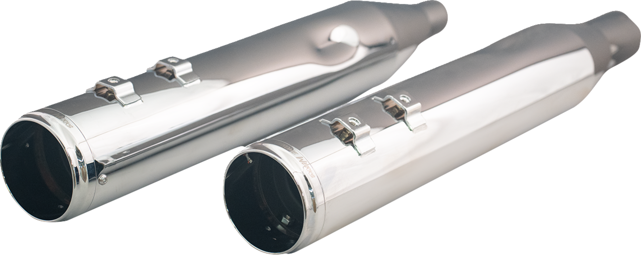 4-1/2" HP-Plus® Slip-On Mufflers with Race Tip - Chrome - Twin Cam [1801-1828]