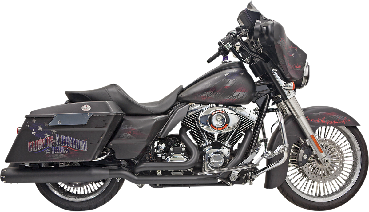 True-Dual Down Under System - Down Under Exhaust - Black - Straight Can [1800-1901]