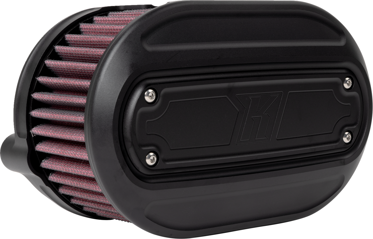 Oval Air Cleaner Kit - Black - M8 [1010-3198]