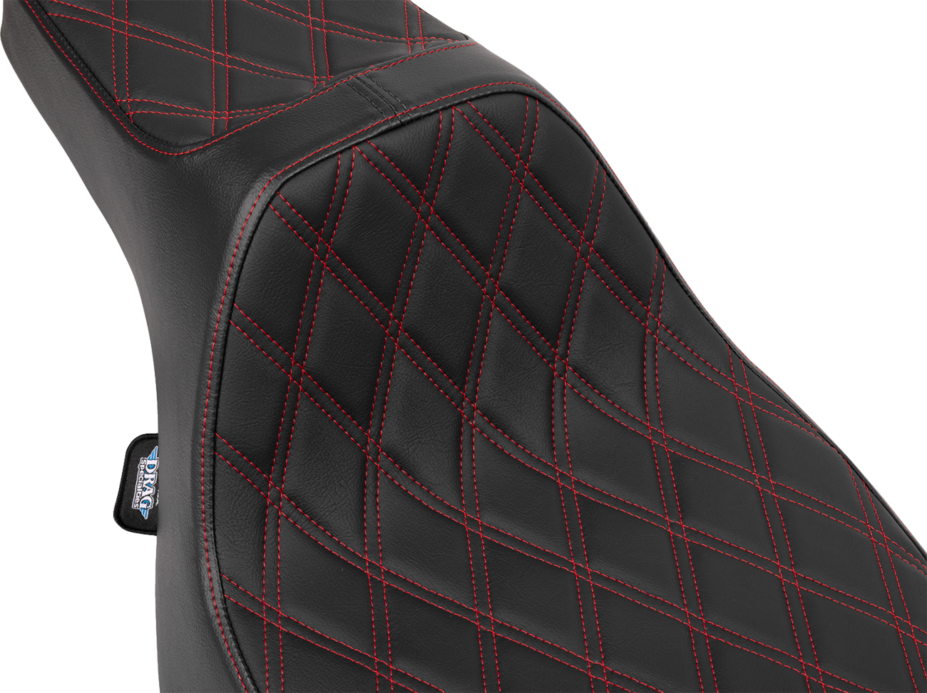 Extended Reach Predator III Seat - Vinyl - Red Double Diamond Stitch - FLT/FLH '23-'25 [0801-2061] - Image 2