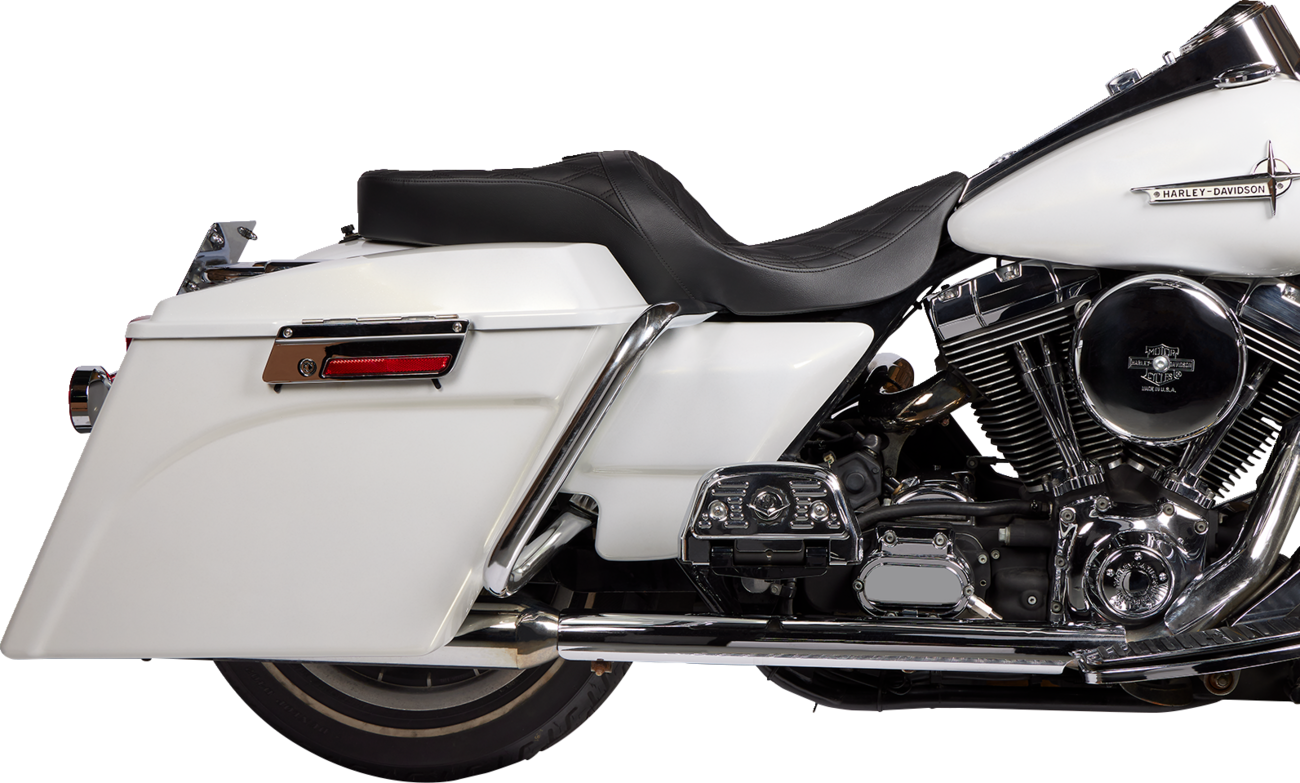 Freedom Touring Seat - Freedom Seat - Vinyl - Double Diamond Black Stitch - FLH '97-'07 [0801-1504] - Image 5