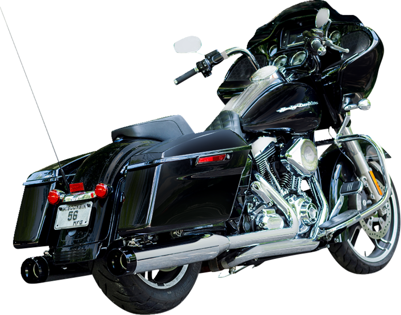 4-1/2" MK45 Performance Mufflers - Chrome with Black Thruster [1801-0847]