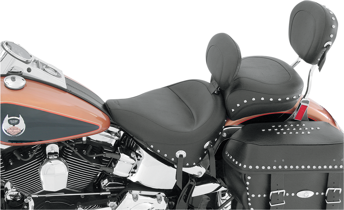 Wide Rear Seat - Studded - Black - FLST '00-'15 [0802-0492] - Image 3
