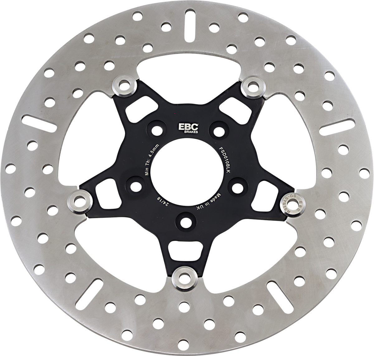 FSD Series Stainless Steel Front Brake Rotor for Big Twins - Brake Rotor - Black Carrier [1710-2243]