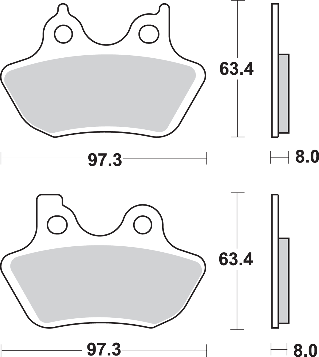Sintered Metal Harley/Buell Brake Pads - Sintered Brake Pads - Harley-Davidson [1721-1772] - Image 2