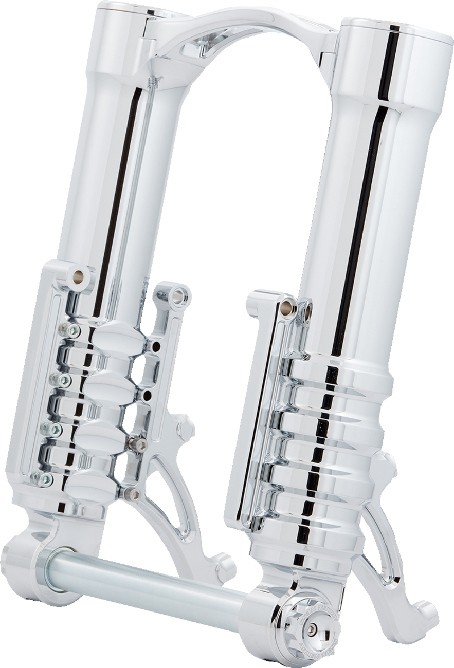 Method No Flex Inverted Fork Legs - Fork Legs - 49 mm - Chrome - For Custom Radial Mount Brake Caliper [0403-0176]