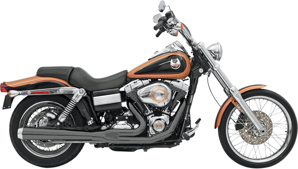 Road Rage 2:1 Exhaust System - Road Rage Exhaust - Black - Long - '06-'17 FXD [1800-1164]