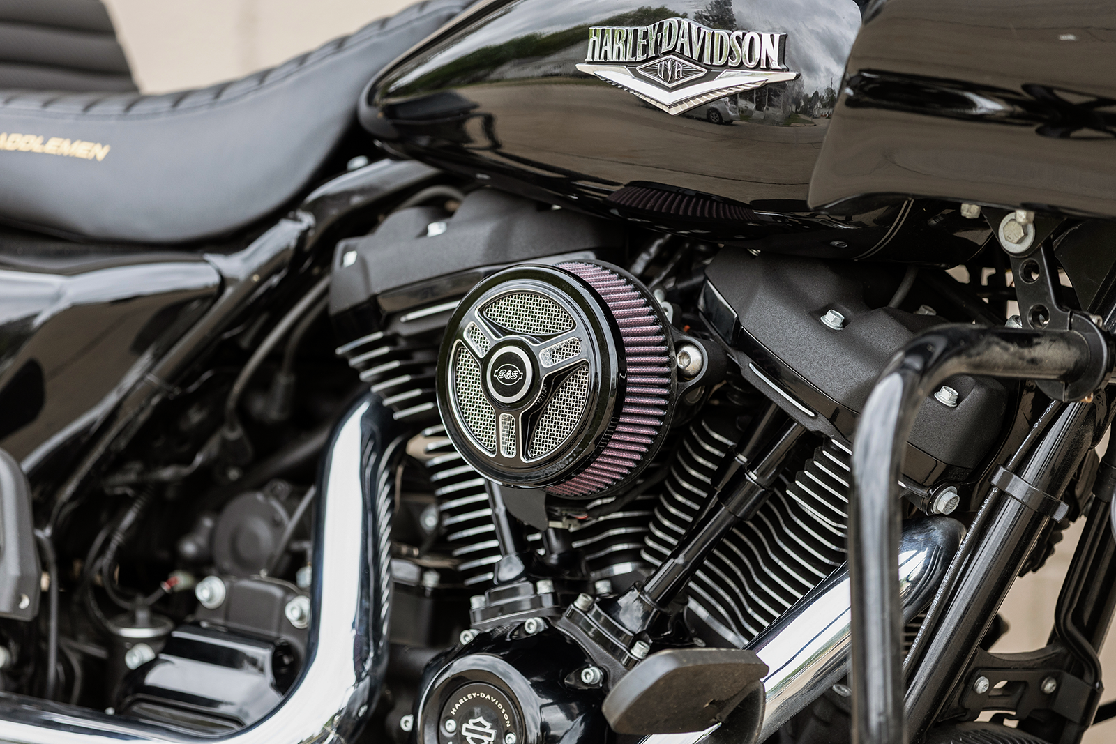 Stealth Air Cleaner Cover - Air Cleaner Cover - Triple-Spoke - Black [1014-0171] - Image 2