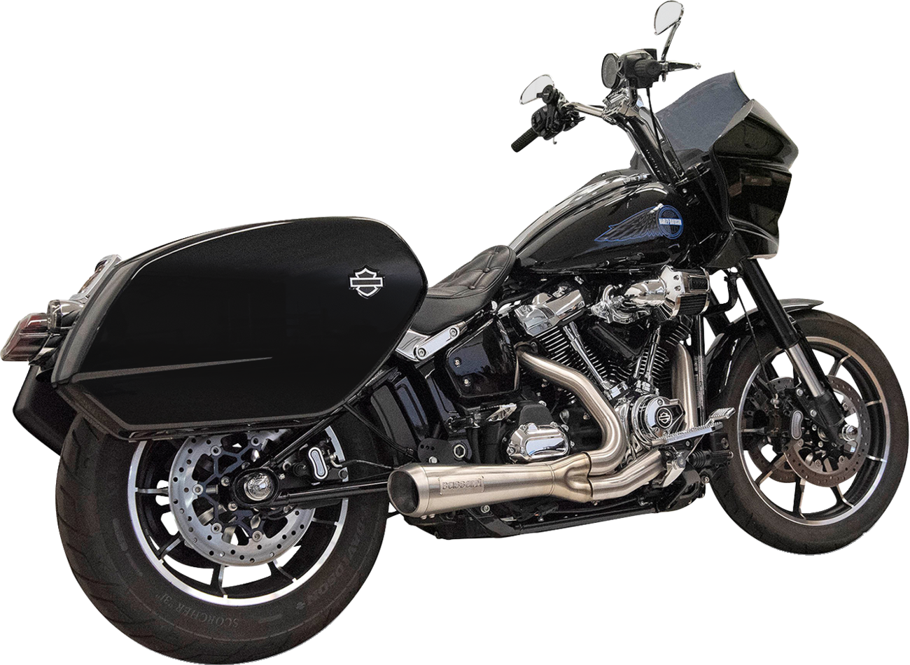 2-into-1 Ripper Exhaust System with Megaphone Muffler - Short - Stainless - M8 Softail [1800-2744] - Image 2