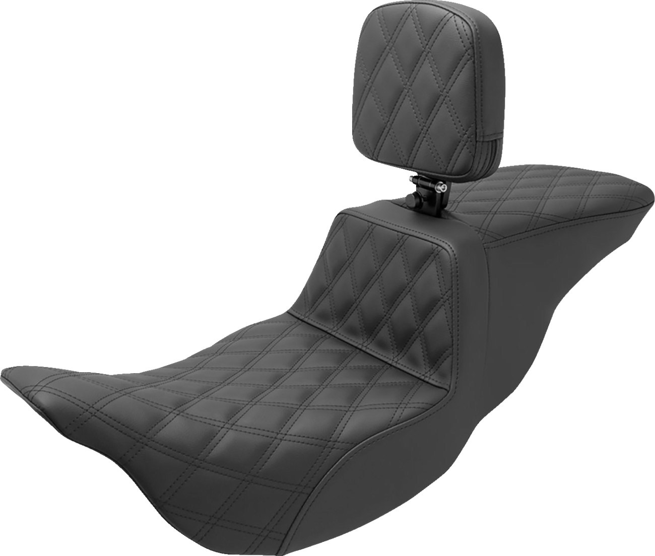 Tour Step-Up Seat - Rider Backrest - Full Lattice Stitch - FL '08-'24 [0801-1466]