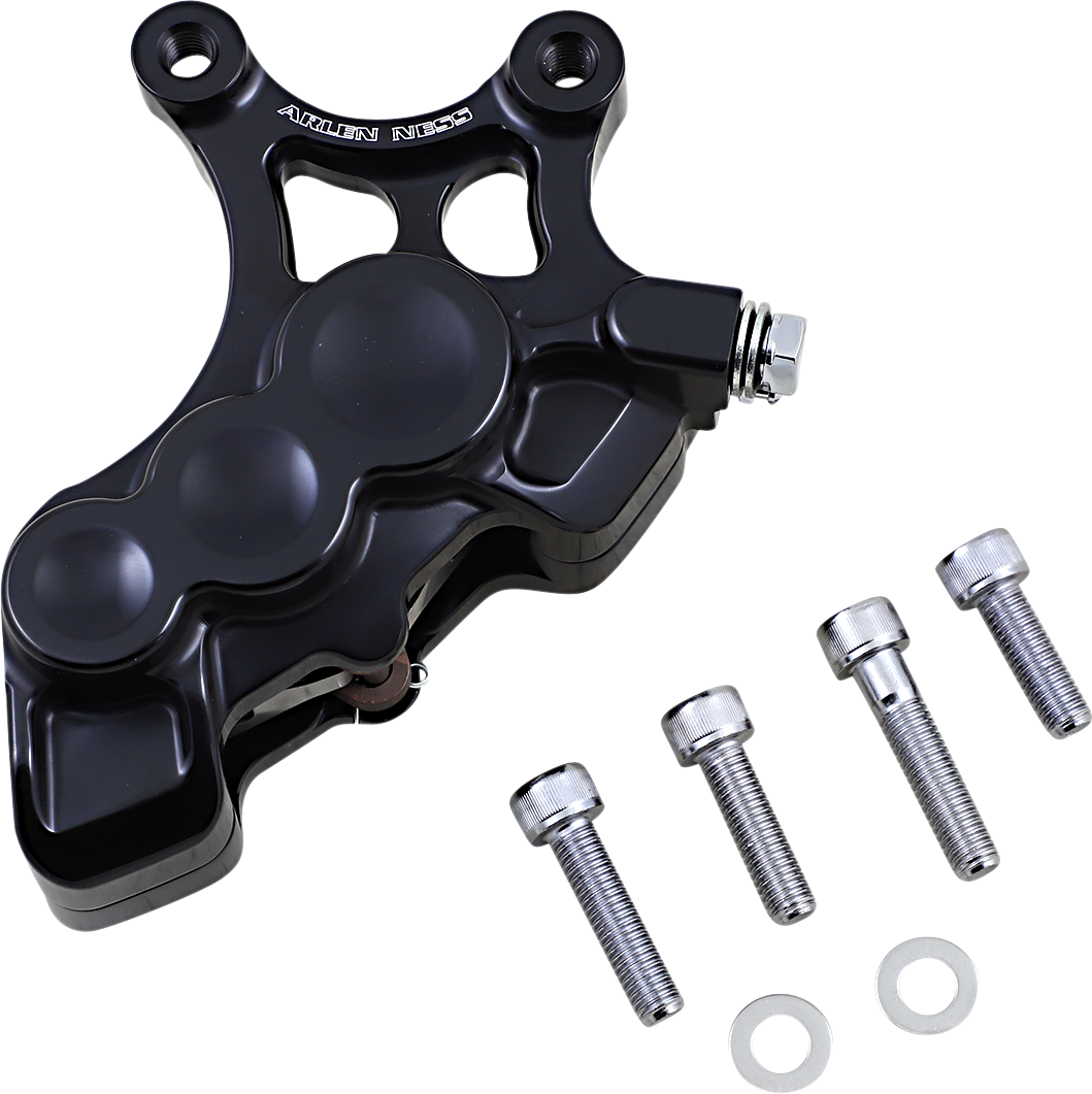 Ness Tech Six-Piston Differential Bore Caliper - 6-Piston Caliper - Front Left - Black - 14" [1701-0605]