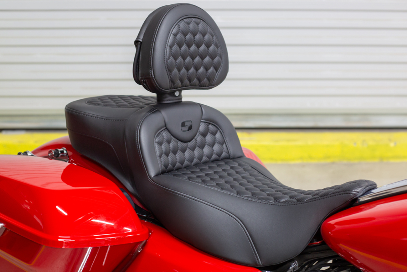 Honeycomb Roadsofa™ Seat - RoadSofa™ Seat - Honeycomb - with Backrest - Extended Reach - Heated - FL '08-'23 [0801-1560] - Image 4