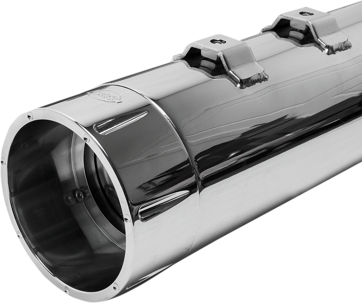 4-1/2" MK45 Performance Mufflers - Chrome with Chrome Tracer [1801-0850] - Image 2