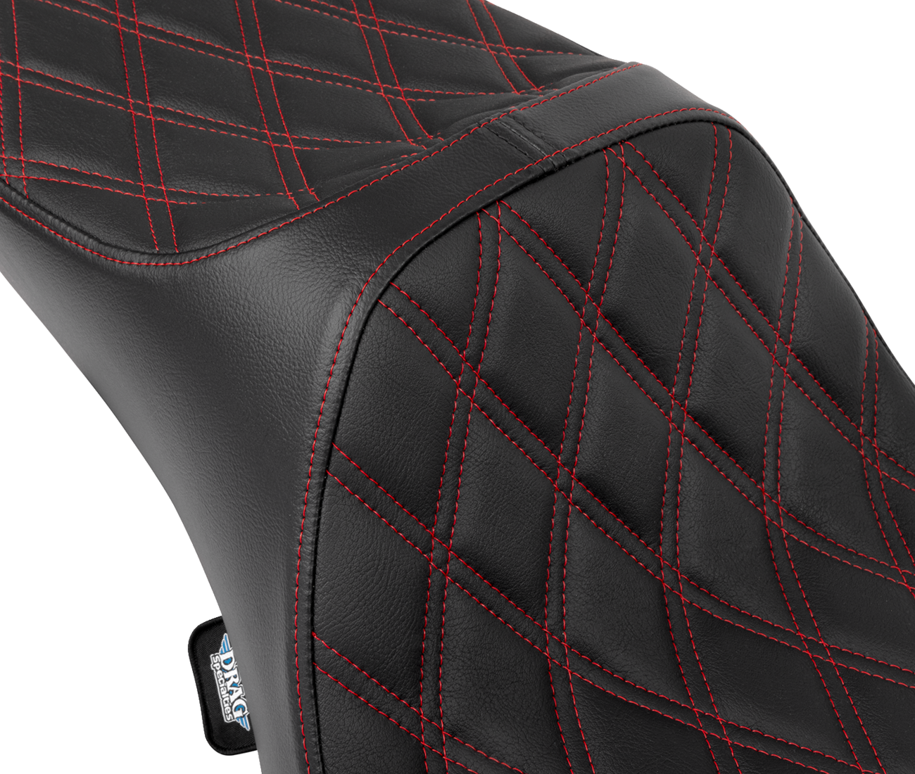 Extended Reach Predator III Seat - Predator III Seat - Extended Reach - Double Diamnd - Red Stitching - FLH/FLT '08-'24 [0801-1925] - Image 2