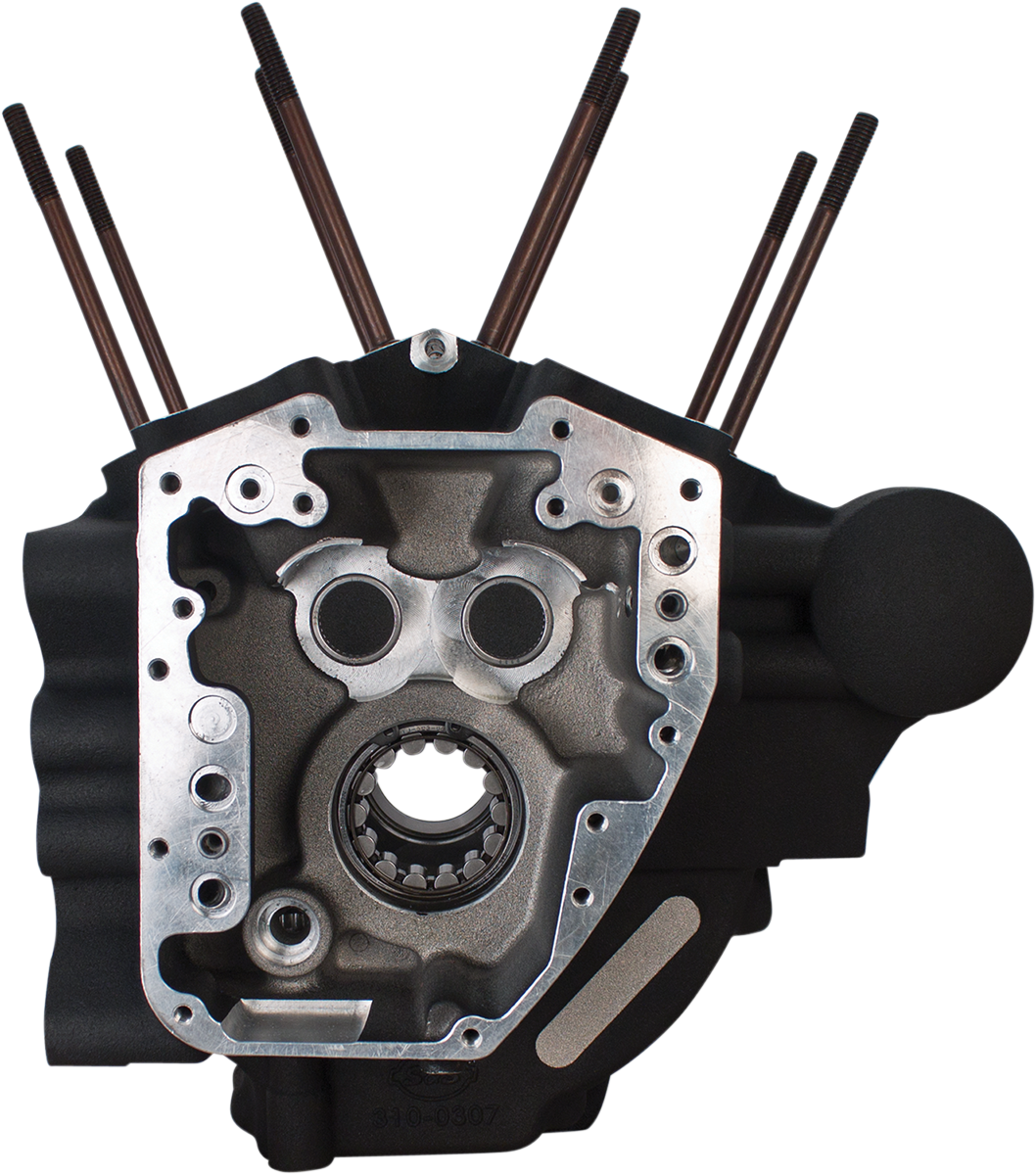 Engine Case - 4.125" Bore w/Stock Stud Pattern - Wrinkle Black - Twin Cam [0920-0093]