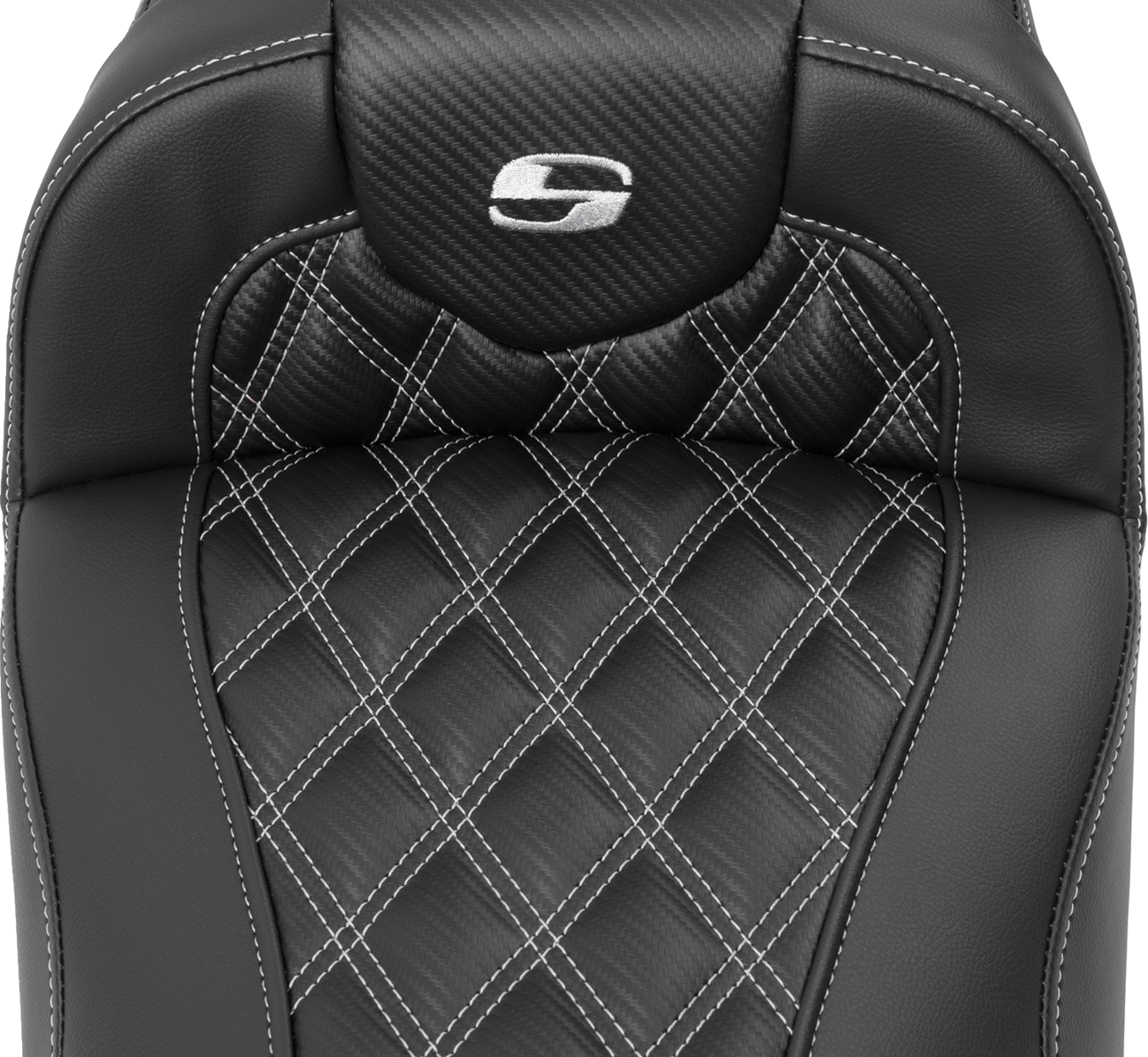 Roadsofa™ Extended Reach Seat - without Backrest - Lattice Stitch - Silver Stitch - FL/FX '23-'24 [0801-1798] - Image 3