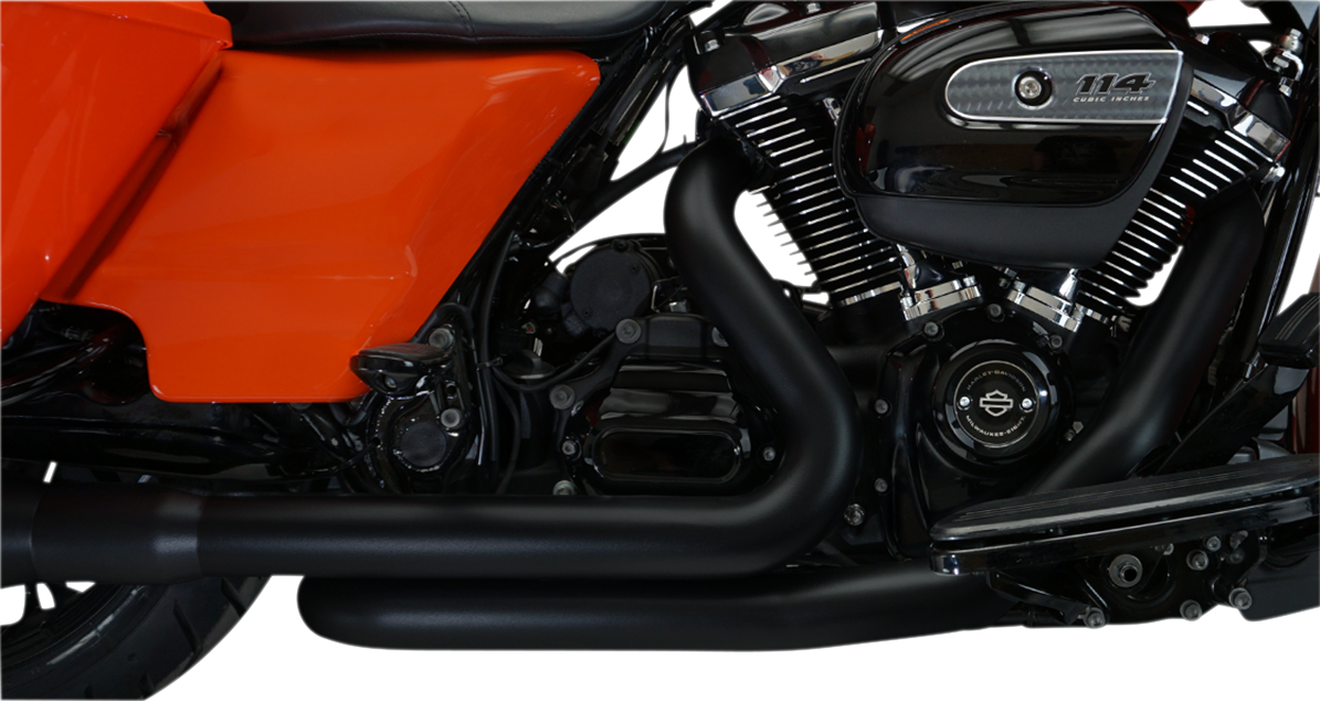 Aggressor 2-into-2 Crossover Headers with Heat Shields - Aggressor 2-into-2 Crossover Headers - Black - M8 [1802-0399]