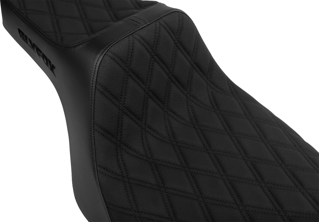 High Noon Seat - Double Diamond - Black Logo - Black Stitch - FLH/FLT '23-'25 [0801-2150] - Image 2