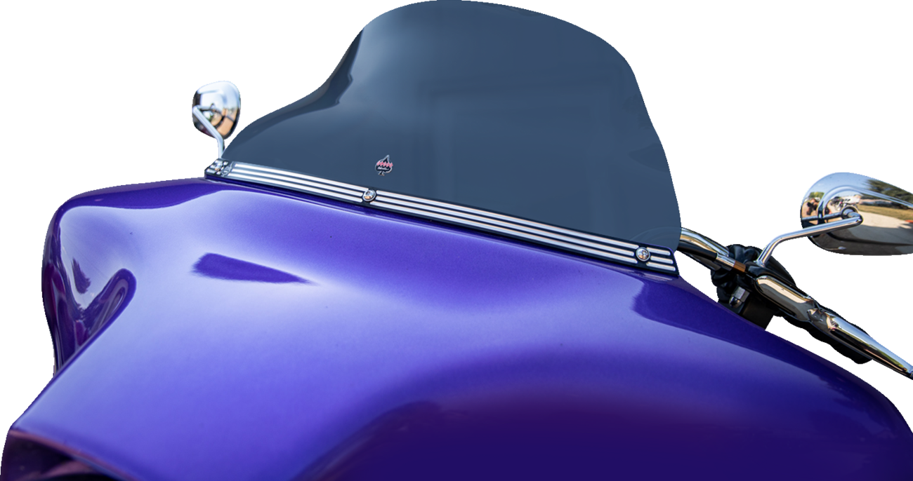 Flare® Windshield - 10-1/2" - Dark Smoke - '96-'13 FLH [2310-0717] - Image 2