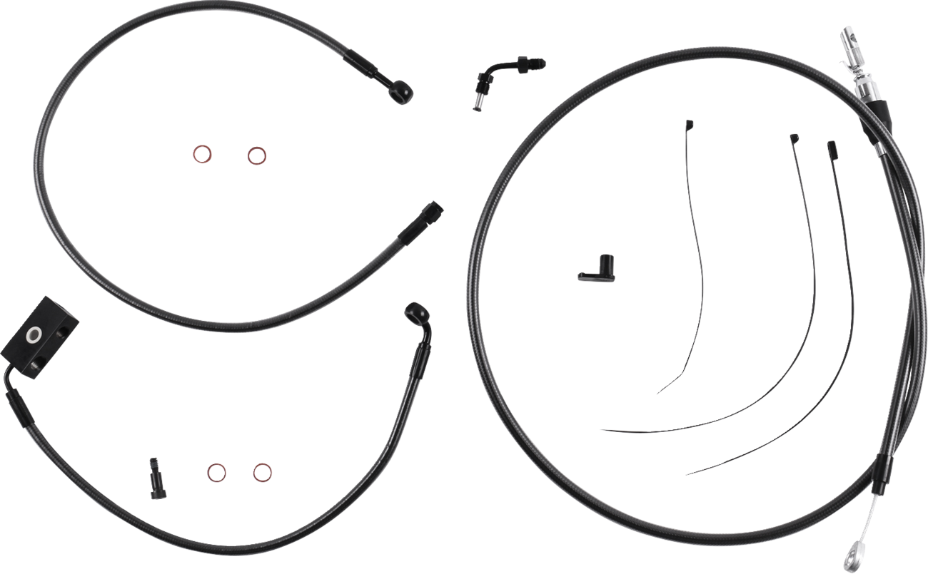 Black Pearl™ Designer Handlebar Installation Kit - 10" - '18-'24 Softail [0610-2435]