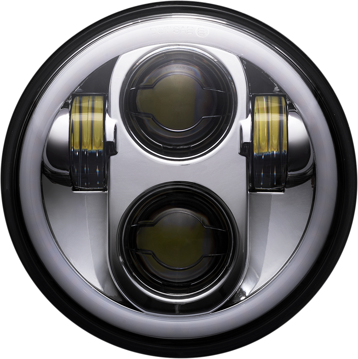 5-3/4" LED Halo Headlamp - Headlight - Chrome [2001-2484]