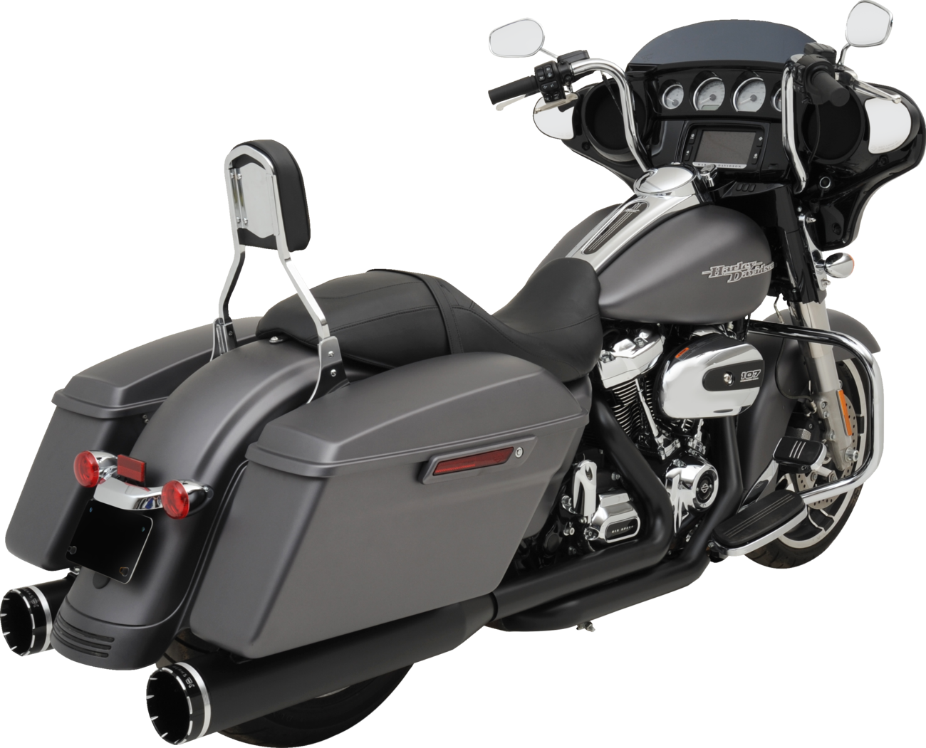2-into-2 Dominator Exhaust System with 4-1/2" Mufflers - Black - FL [1800-2176]
