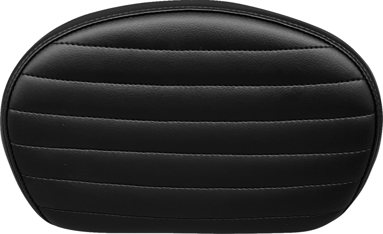 Sissy Bar Pad - Medium - Pleated - Dull Black [0801-1520]
