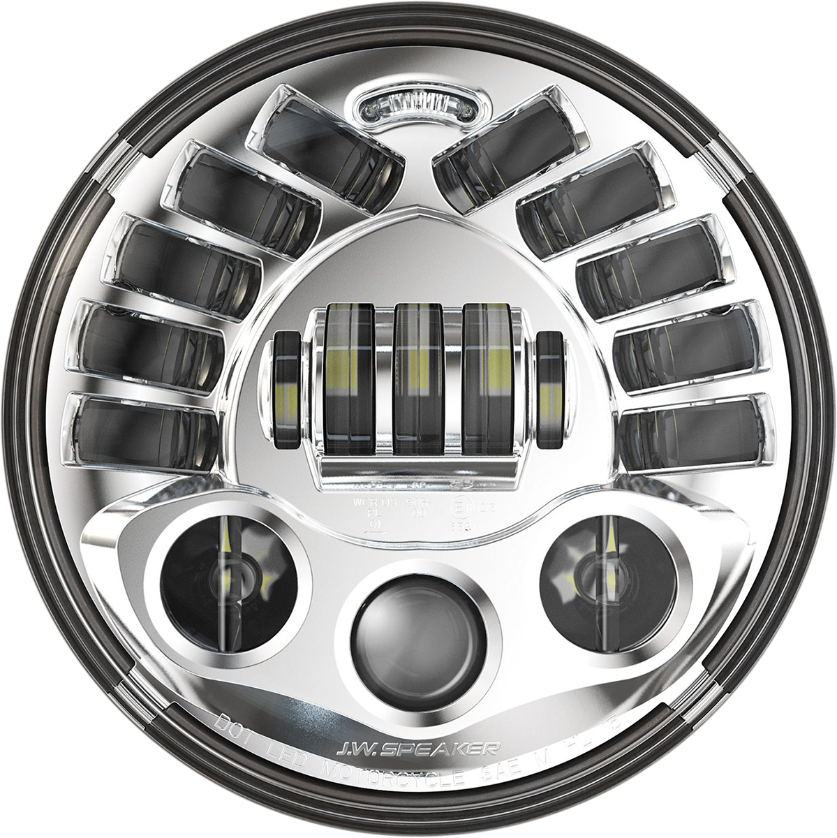 ProBEAM® Adaptive Headlamp - Adaptive Headlight with Adapter - 7" - Chrome [2001-2414]