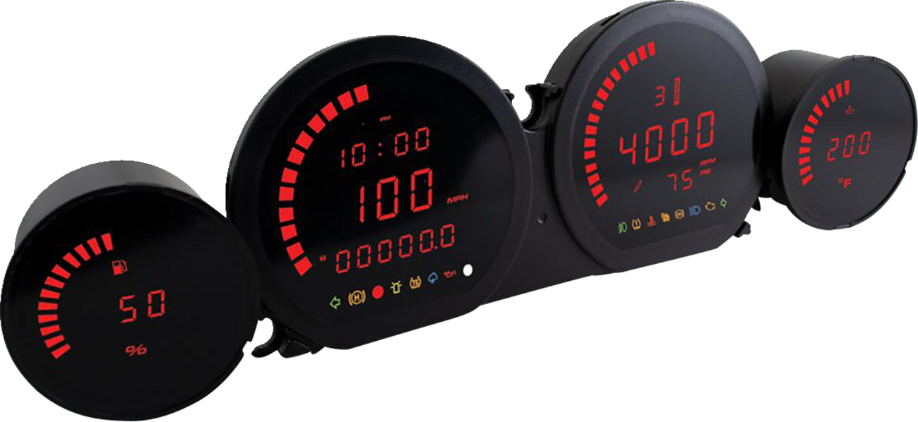 HD-03L Four-Piece LED Gauge Kit - HD-03L - Four-Piece LED Gauge Kit - Red Display [2210-0665]
