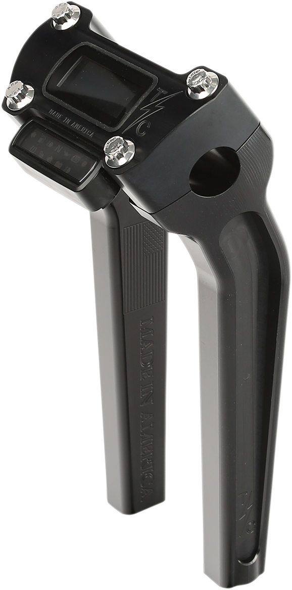 Handlebar Risers - Pull Back - 9-1/2" - Gauge Cutout - Black [0602-1058]