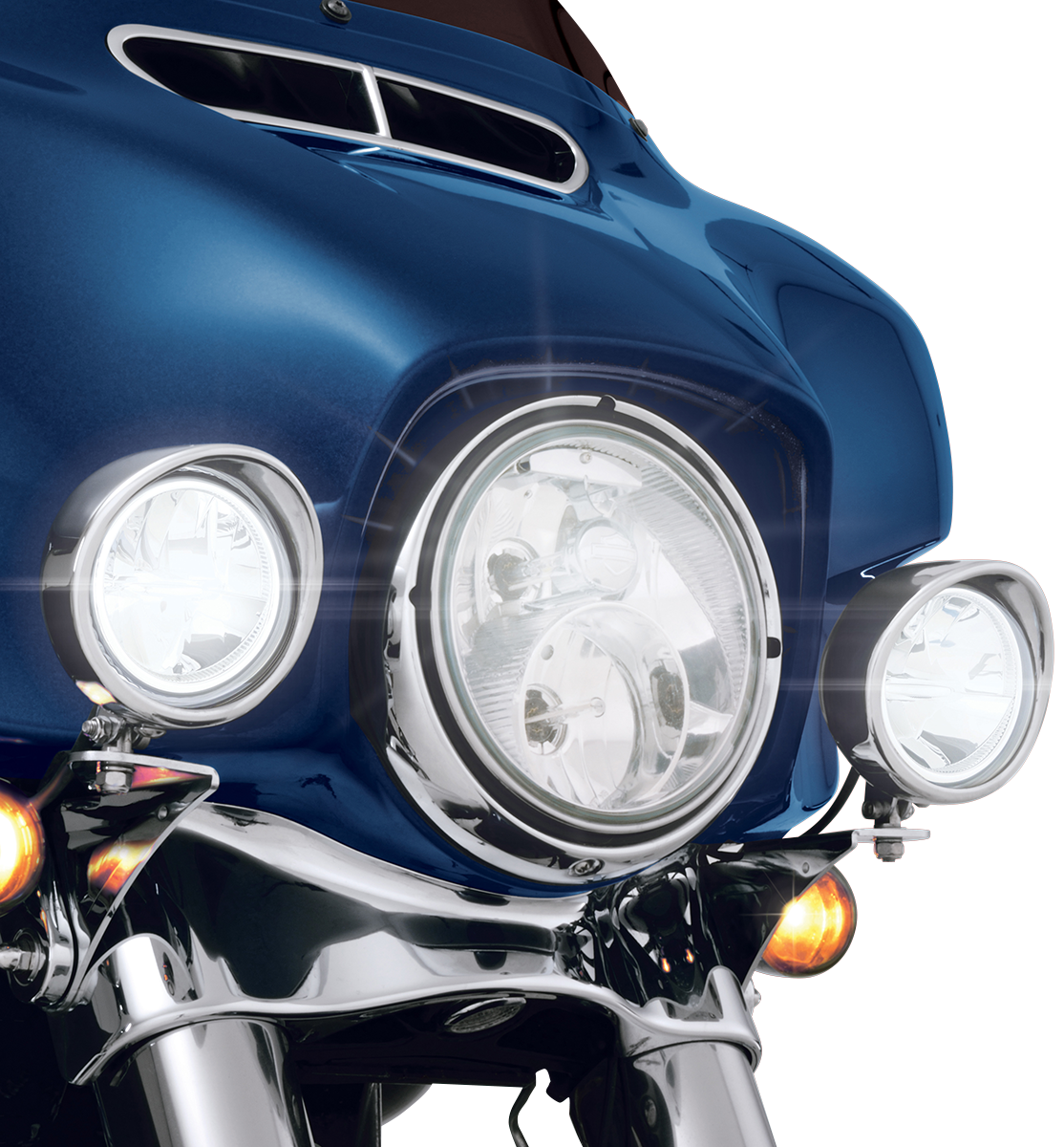 3.5" LED Driving Light Kit - Driving Light Kit - 3-1/2" - Chrome - '99-'20 FLHT [2001-1498] - Image 2