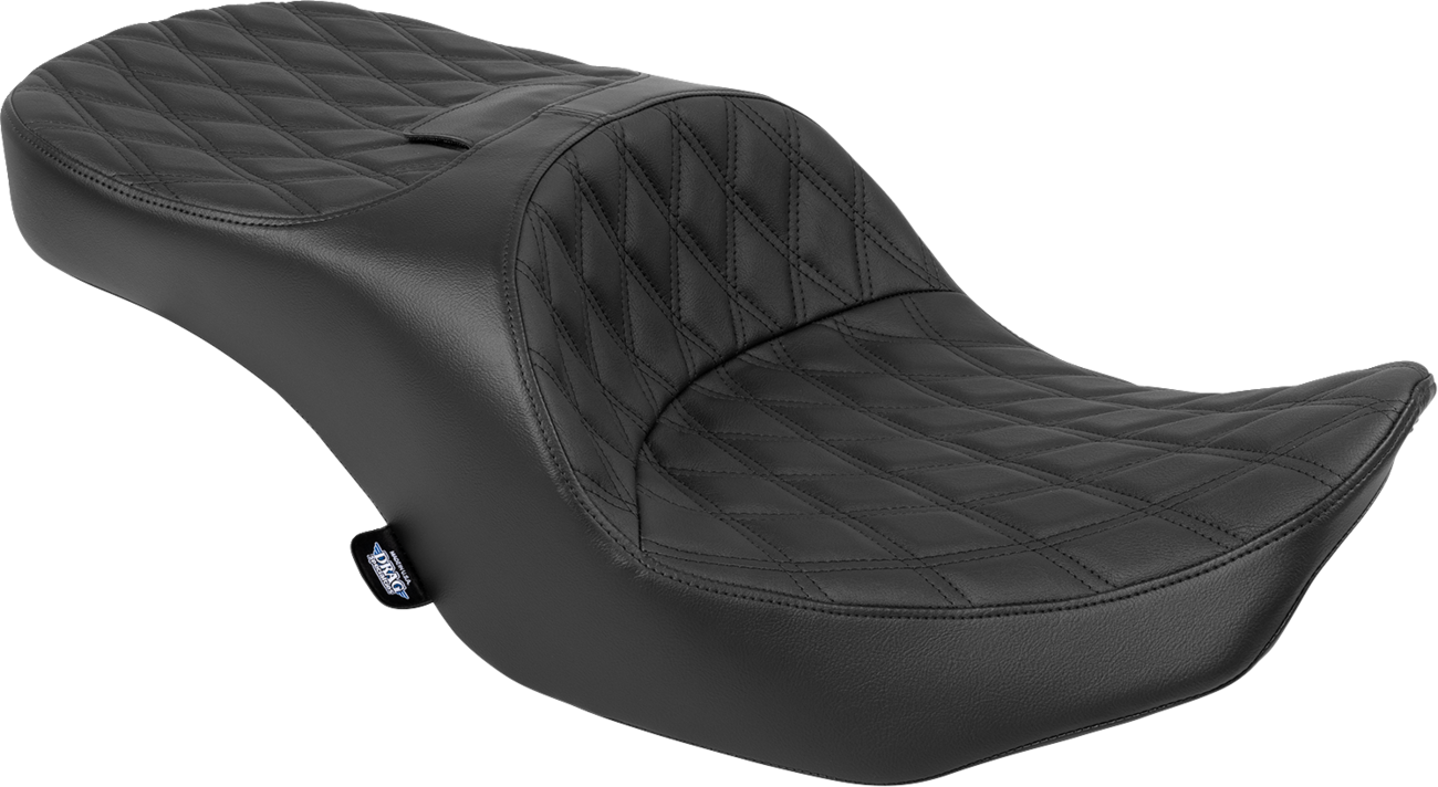 Freedom Touring Seat - Freedom Seat - Black - Vinyl - Black Double Diamond Stitch - FLT/FLH '23-'25 [0801-2098]