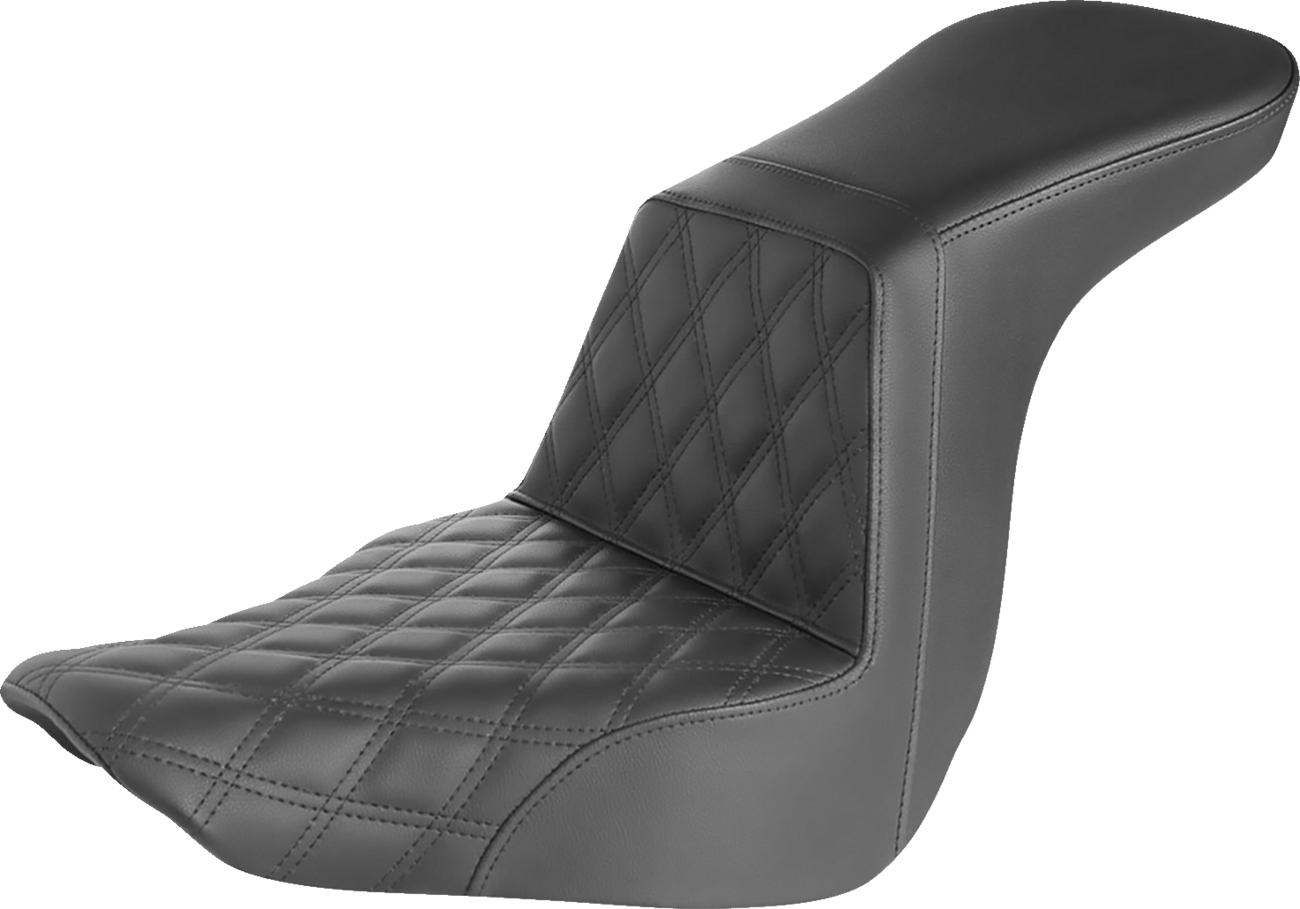 Step-Up Seat — Front Lattice Stitch - Step-Up Seat - Front Lattice Stitch - Black [0802-1461]