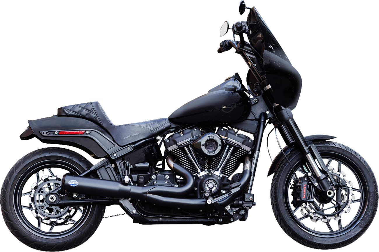 2-into-1 Qualifier Exhaust System - 50-State - Black - Softail [1800-2683]