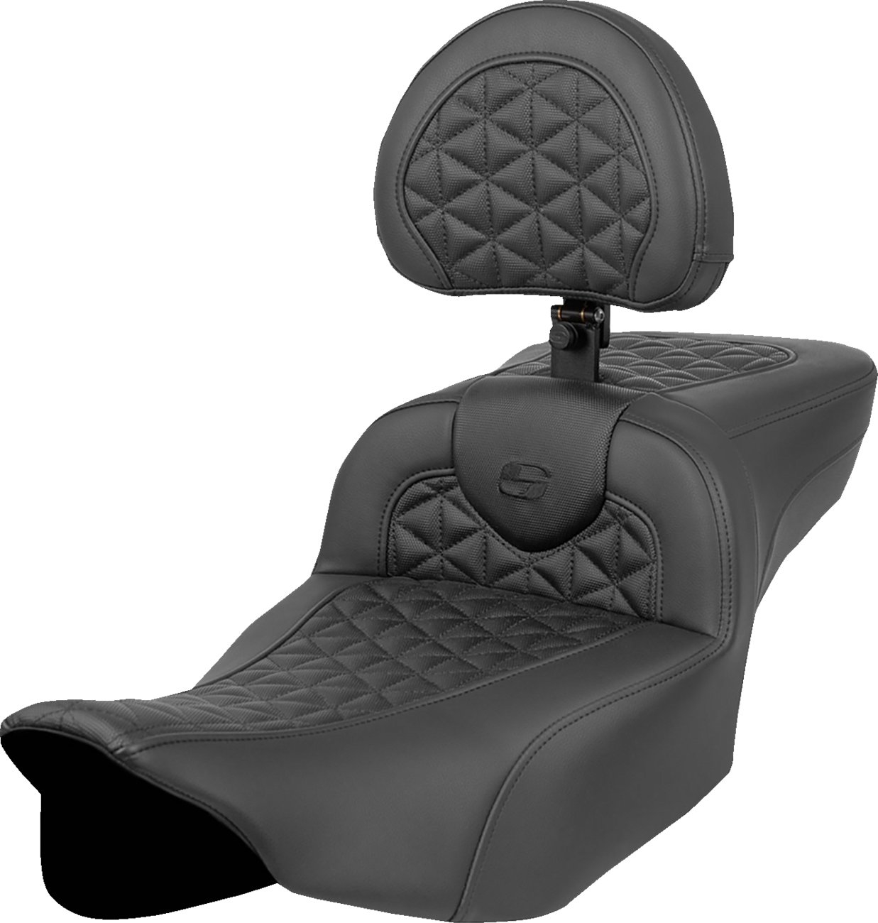 Extended Reach RoadSofa™ Tri Gripper Seat - RoadSofa™ Tri Gripper Seat - Extended Reach - w/ Backrest - FLH/FLT '23-'24 [0801-1964]