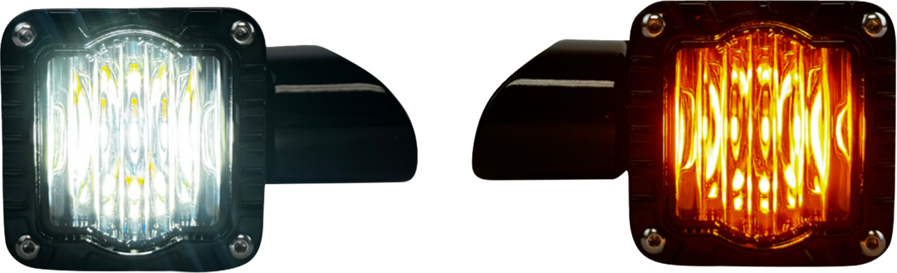 Shark Demon™ High-Performance LED Front Turn Signals - Turn Signal - Shark Demon™ - LED - Front - Smoke Lens [2020-2333]