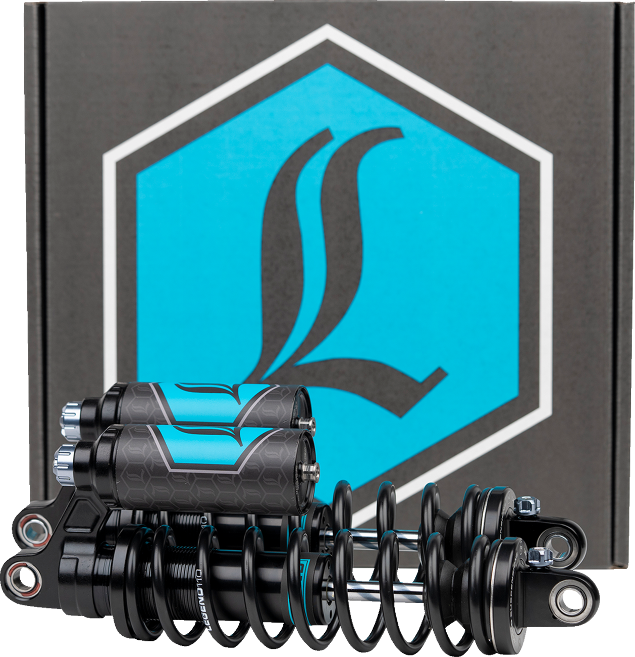Legend REVO ARC Piggyback Coil Suspension for FXD Models - REVO ARC Piggyback Shocks - 14" - Standard - Black - '99-'17 Dyna [1310-1892]