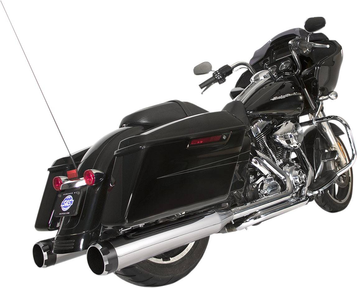 El Dorado Dual Exhaust System - Chrome - Black Thruster [1800-2523]
