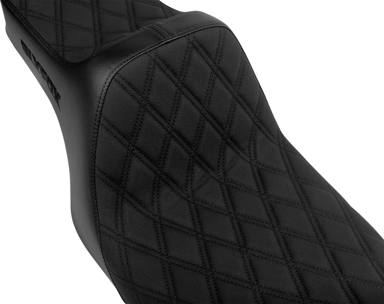 High Noon Seat - Double Diamond - Black Logo - Black Stitch - FLH/FLT '97-'07 [0801-2148] - Image 2