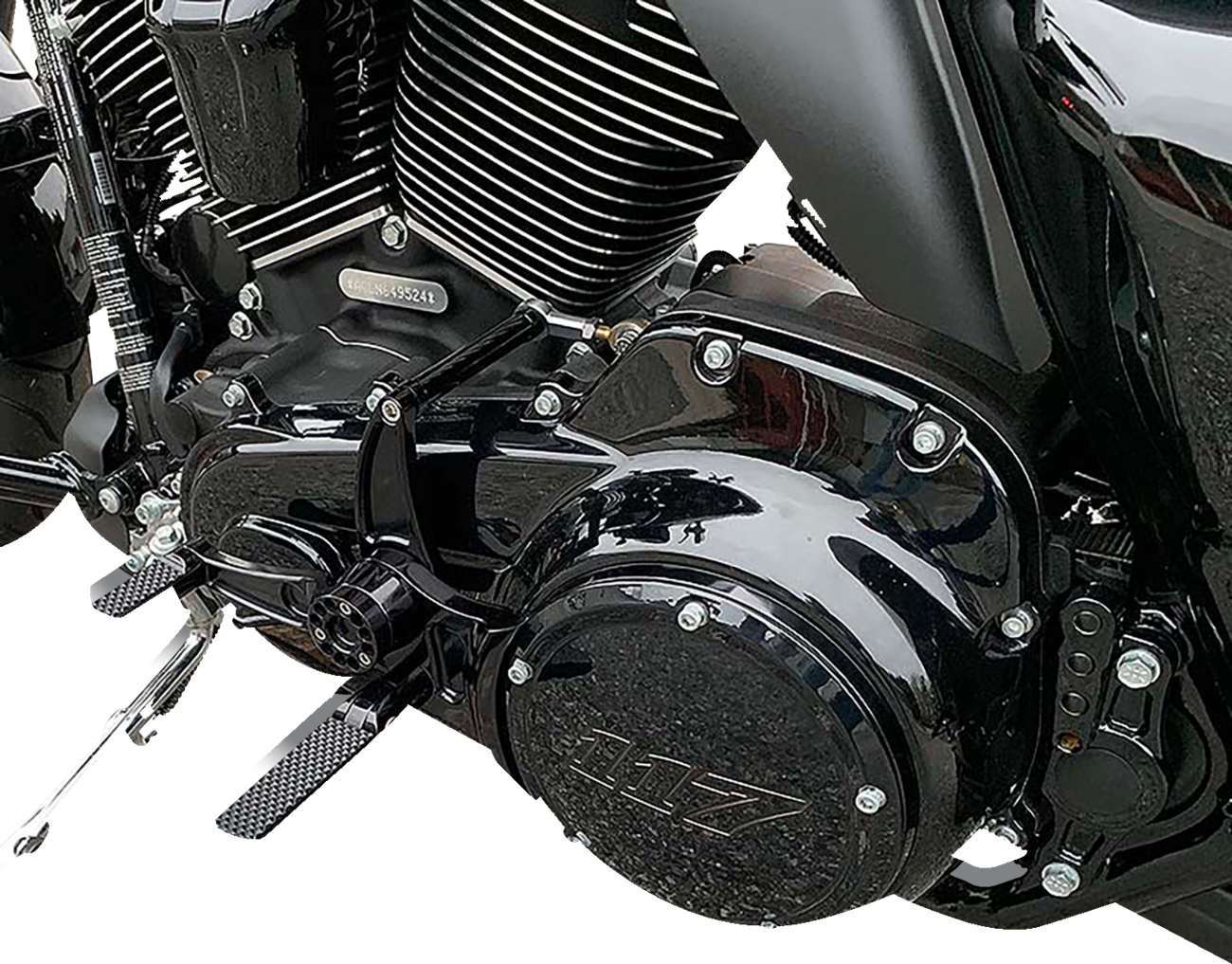 Mid Controls - Mid Control Conversion Kit - Black - Knurled Pegs - FLH/FLT [1623-0590] - Image 3
