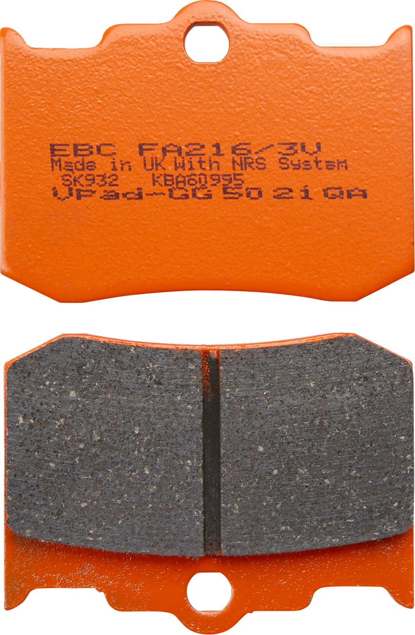 Semi-Sintered "V" Brake Pads - Semi-Sintered Brake Pads [1721-1416]