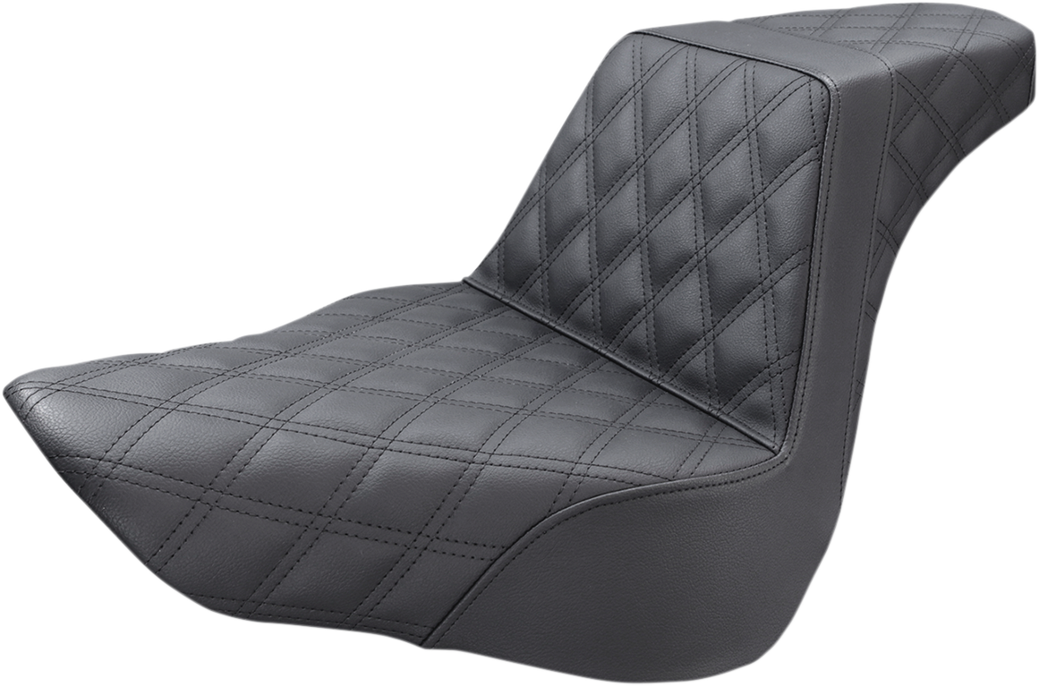 Step-Up Seat — Lattice Stitched - Step-Up Seat - Full Lattice Stitch - Black - FL/FX '18-'24 [0802-1015]
