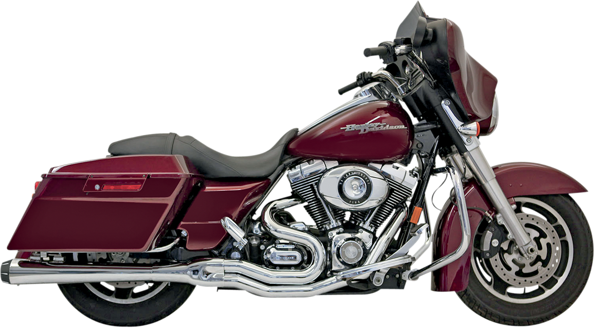 Road Rage II Mega Power 2:1 Touring Exhaust - Megapower 2:1 Exhaust - 1-3/4" to 1-7/8" to 2" - Chrome [1800-1282]
