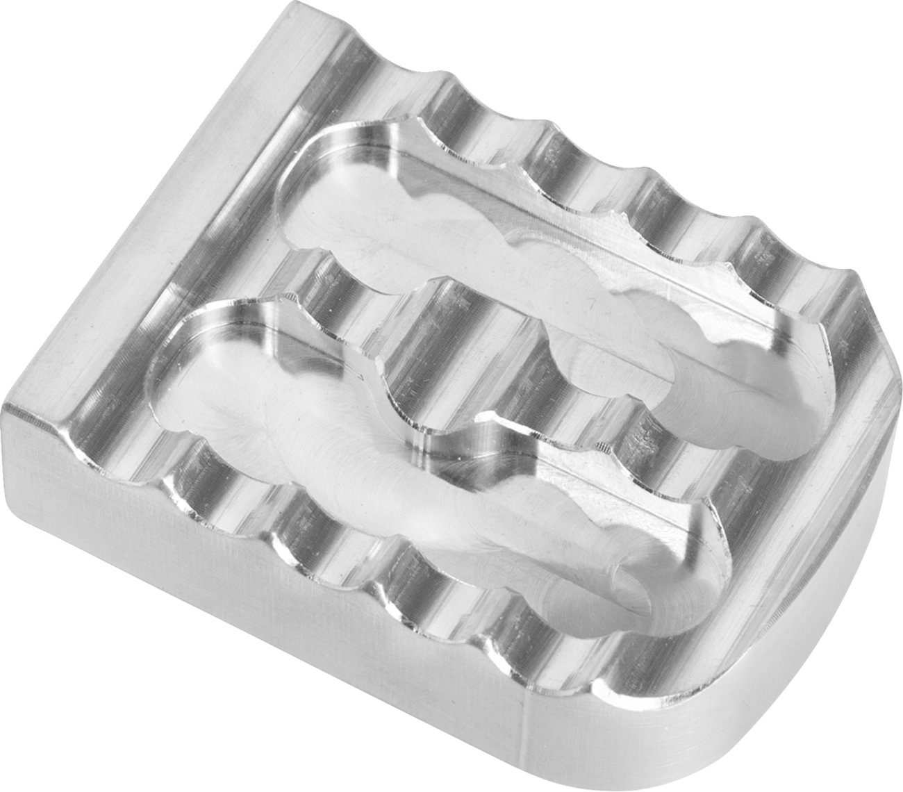 Brake Pedal Cover - Silver - Serrated [1610-0716]